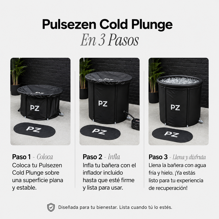 Montaje de PulseZen Cold Plunge Pro